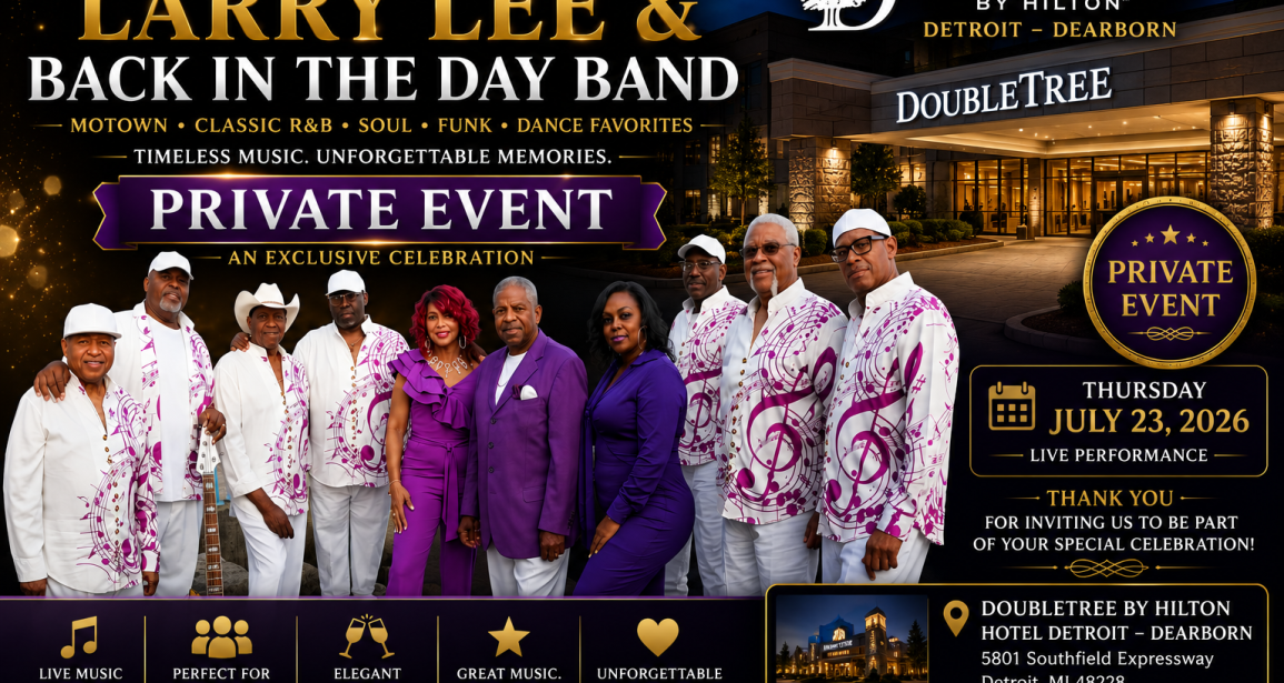 Larry Lee & Back In The Day Band Live at DoubleTree by Hilton Hotel Detroit – Dearborn